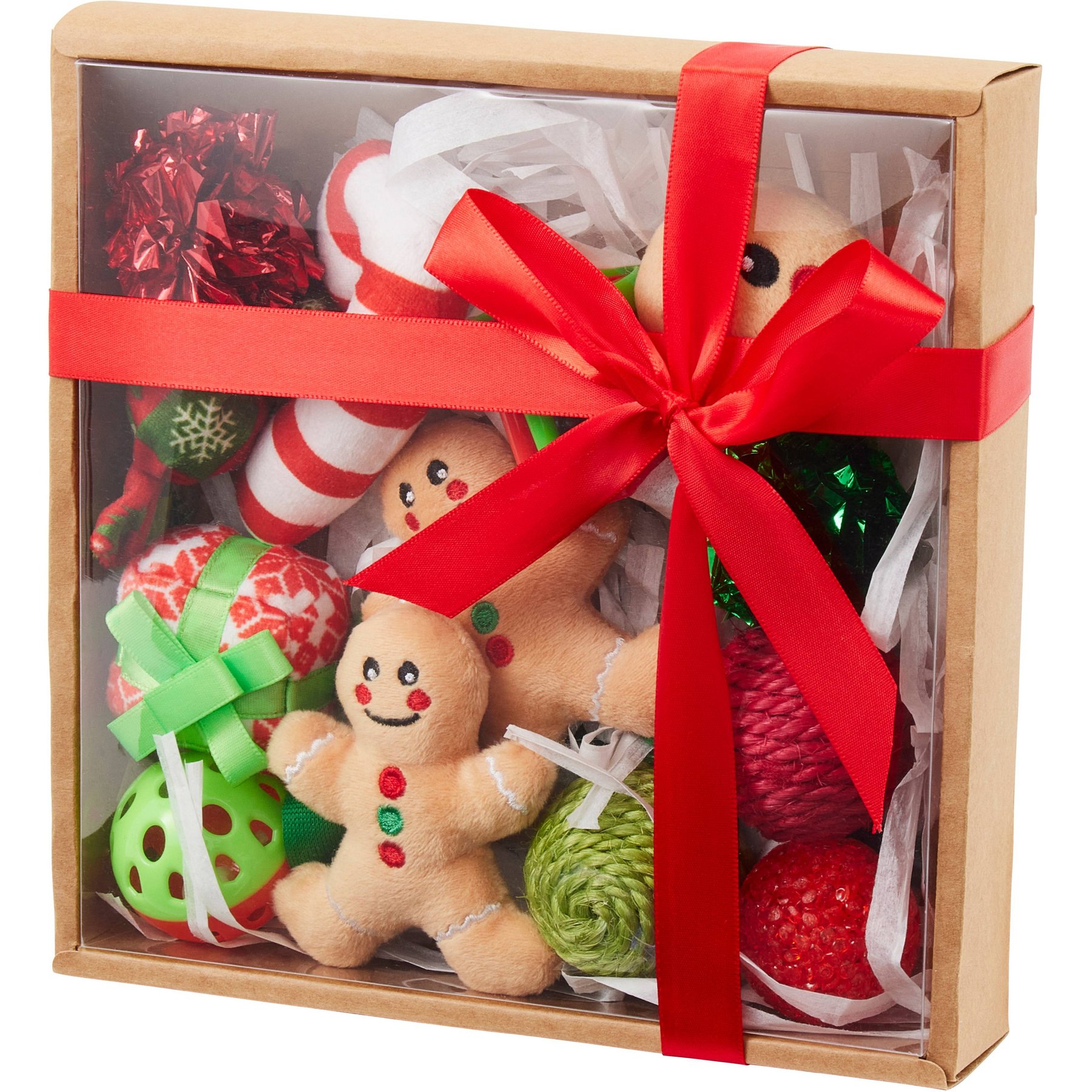 Frisco Holiday Festive Red Variety Pack Gift Box Cat Toy with Catnip, 14 count