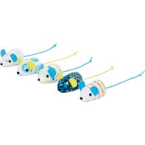 Frisco Holiday Hanukkah Mice Cat Toy with Catnip, 5 count