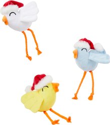 Frisco Holiday Winter Birds Plush Cat Toy with Catnip, 3 count