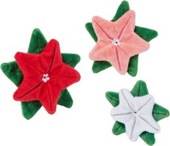 Frisco Holiday Flowers Plush  Cat Toy With Catnip, 3 count