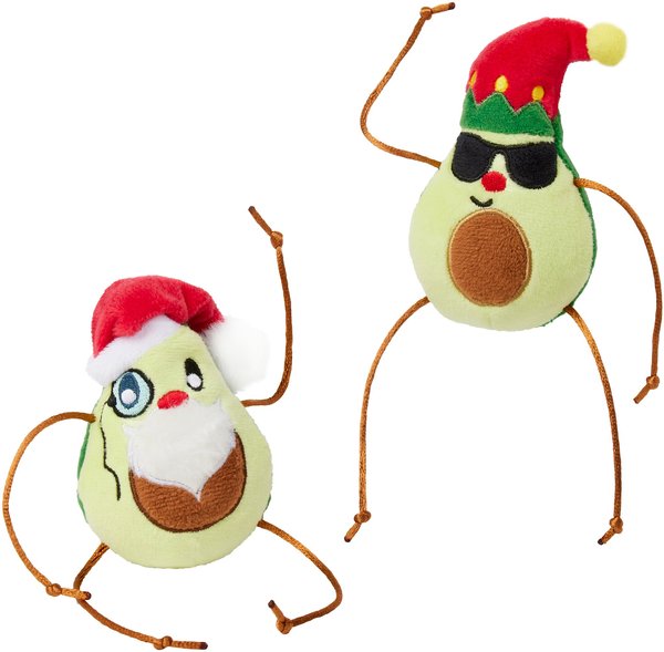 Frisco Holiday Avocados Plush Cat Toy with Catnip, 2 count slide 1 of 4
