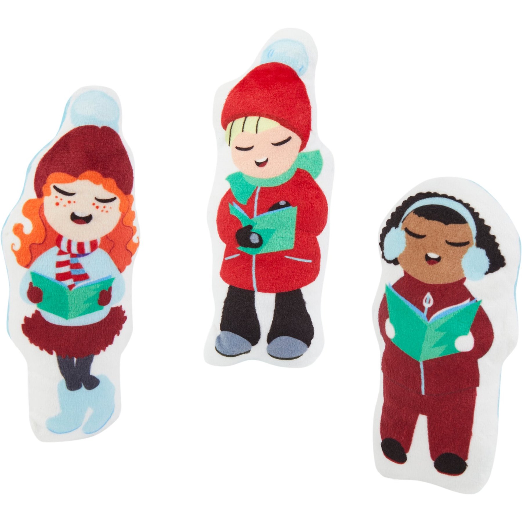 Frisco Holiday Carolers Plush Kicker Cat Toy with Catnip
