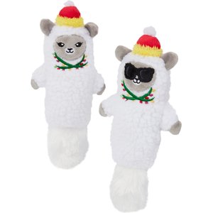Frisco Holiday Llama Kicker Plush Cat Toy with Catnip, 2 count