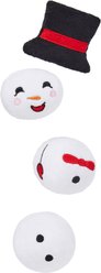 Frisco Holiday Snowman Plush Cat Toy with Catnip, 4 count