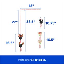 Disney Holiday Mickey & Minnie Mouse Interchangeable Teaser Wand Cat Toy with Catnip, 3 count slide 2 of 3