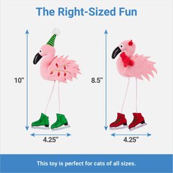 Frisco Holiday Flamingos Plush Cat Toy with Catnip, 2 count slide 2 of 3