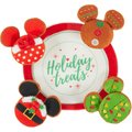 Disney Holiday Mickey & Minnie Mouse Cookie Plate Plush Squeaky Dog Toy, 5 count