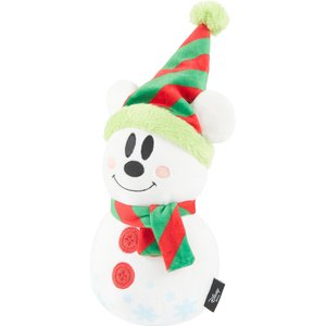 Disney Holiday Mickey Mouse Snowman Plush Squeaky Dog Toy
