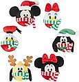 Disney Holiday Mickey Mouse & Friends Plush with Rubber Core Squeaky Dog Toy, 6 count, Medium/Large
