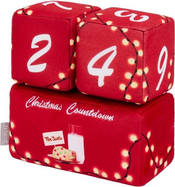 Frisco Holiday Moveable Blocks Countdown Calendar Plush Squeaky Dog Toy