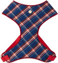 Frisco Fashion Over-The-Head Harness, Blue Plaid, Large