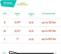Frisco Fashion Leash, Striped, MD - Length: 6-ft, Width: 3/4-in slide 2 of 4