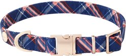Frisco Fashion Collar, Blue Plaid, XS - Neck: 8 - 12-in, Width: 5/8-in