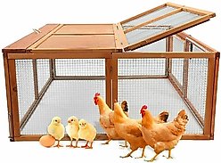 Magshion Wooden Chicken & Small Pet Playpen, Natural