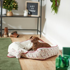 Frisco Holiberry Dog & Cat Bed & Gift Set, Medium