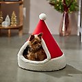 Frisco Holiday Dog & Cat Santa Hat Cave Bed