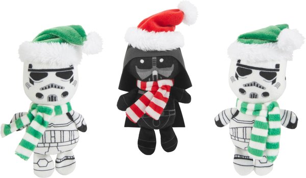 STAR WARS Holiday DARTH VADER & STORMTROOPER Plush Cat Toy, 3 count slide 1 of 4