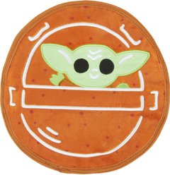 STAR WARS Holiday THE MANDALORIAN GROGU Flat Plush Squeaky Dog Toy, Medium/Large
