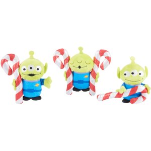 Pixar Holiday Aliens Plush Squeaky Dog Toy, 3 count