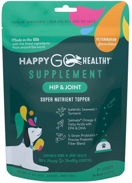 Happy Go Healthy Hip & Joint Mini Breed Dog Supplement, 21 Scoops slide 1 of 3