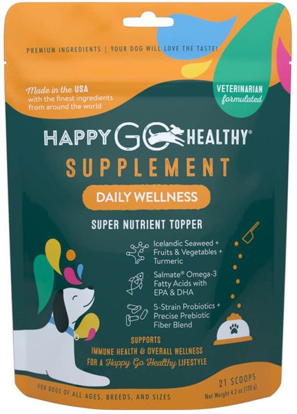 Happy Go Healthy Daily Wellness Mini Breed Dog Supplement, 21 Scoops slide 1 of 3