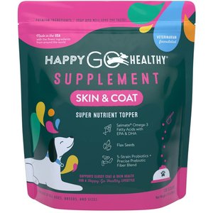 Happy Go Healthy Skin & Coat Large Breed Dog Supplement, 120 Scoops