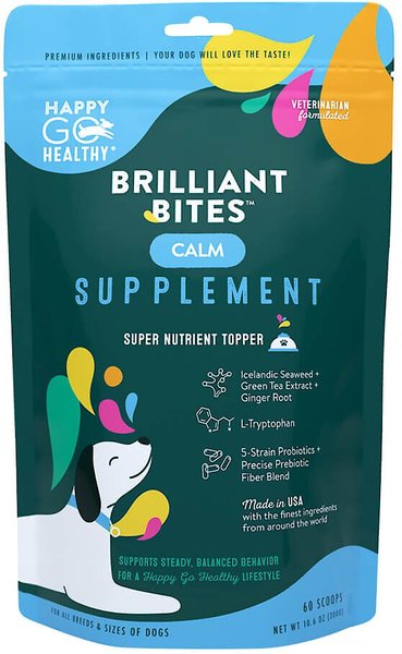 Happy Go Healthy Brilliant Bites Calm Dog Supplement, 10.6-oz bag slide 1 of 3