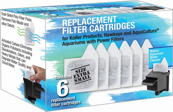 Koller Products KC05 Aquarium Replacement Filter Cartridges, 6 count slide 1 of 4