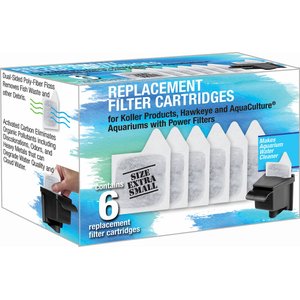 Koller Products KC05 Aquarium Replacement Filter Cartridges, 6 count