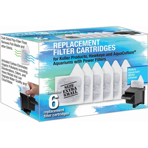 KOLLER PRODUCTS KC05 Aquarium Replacement Filter Cartridges, 6 count ...