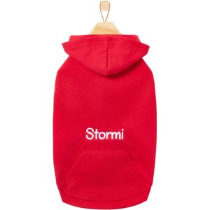 Frisco Personalized Dog & Cat Basic Hoodie, Small, Red