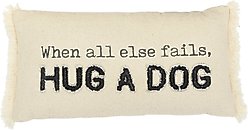 Mud Pie "Hug" Washed Canvas Pillow