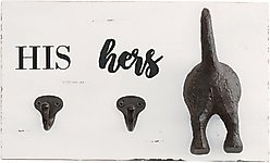Mud Pie "His Hers" Hanger Hooks