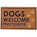 Mud Pie "Dogs Welcome" Paw Print Mat