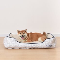 Jonathan Adler Now House Cuddler Dog Bed, Grey Diamond, Small