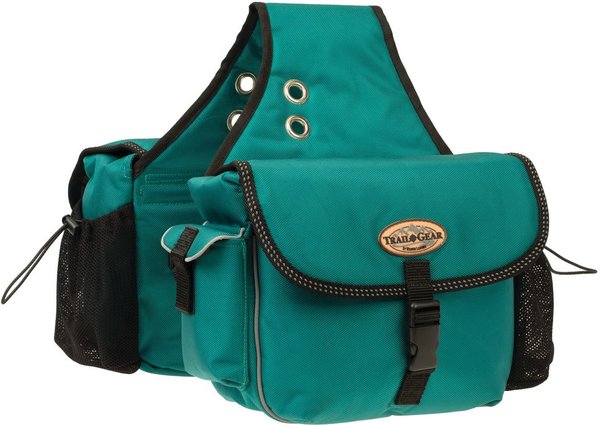 Weaver Leather Trail Gear Horse Saddle Bags, Teal slide 1 of 7