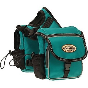 Weaver Leather Trail Gear Horse Pommel Bags, Teal