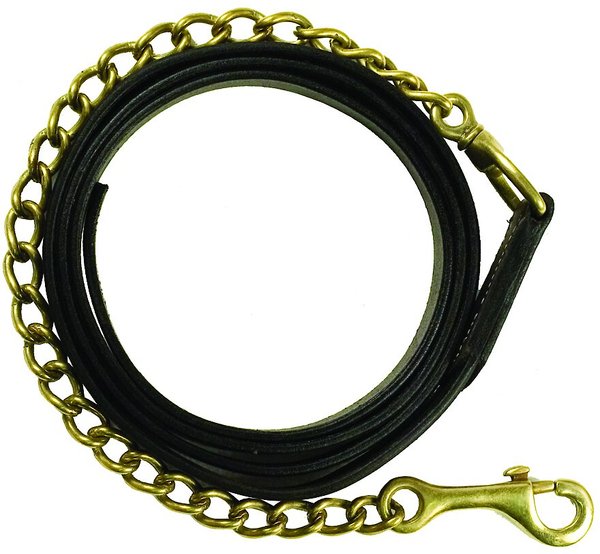 Out of Stock GATSBY Leather Horse Lead & Chain, Havanna, 20in
