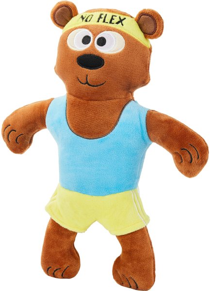 Frisco Fitness Bear Reversible Plush Squeaky Dog Toy  slide 1 of 4
