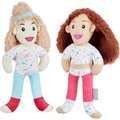 Frisco Dance Girls Plush Squeaky Dog Toy, 2 count