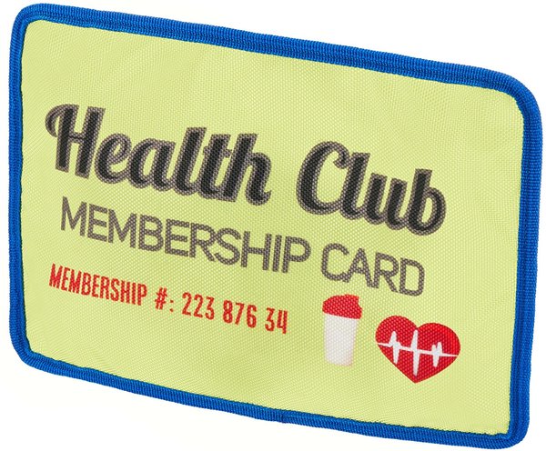 Frisco Gym Membership Card Flat Plush Squeaky Dog Toy slide 1 of 4