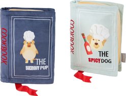 Frisco New Year, New Me Cookbooks Plush Squeaky Dog Toy , 2 count