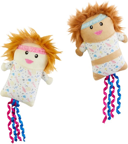Frisco New Year, New Me Jazzersize Girls Plush Kicker Cat Toy With Catnip slide 1 of 3
