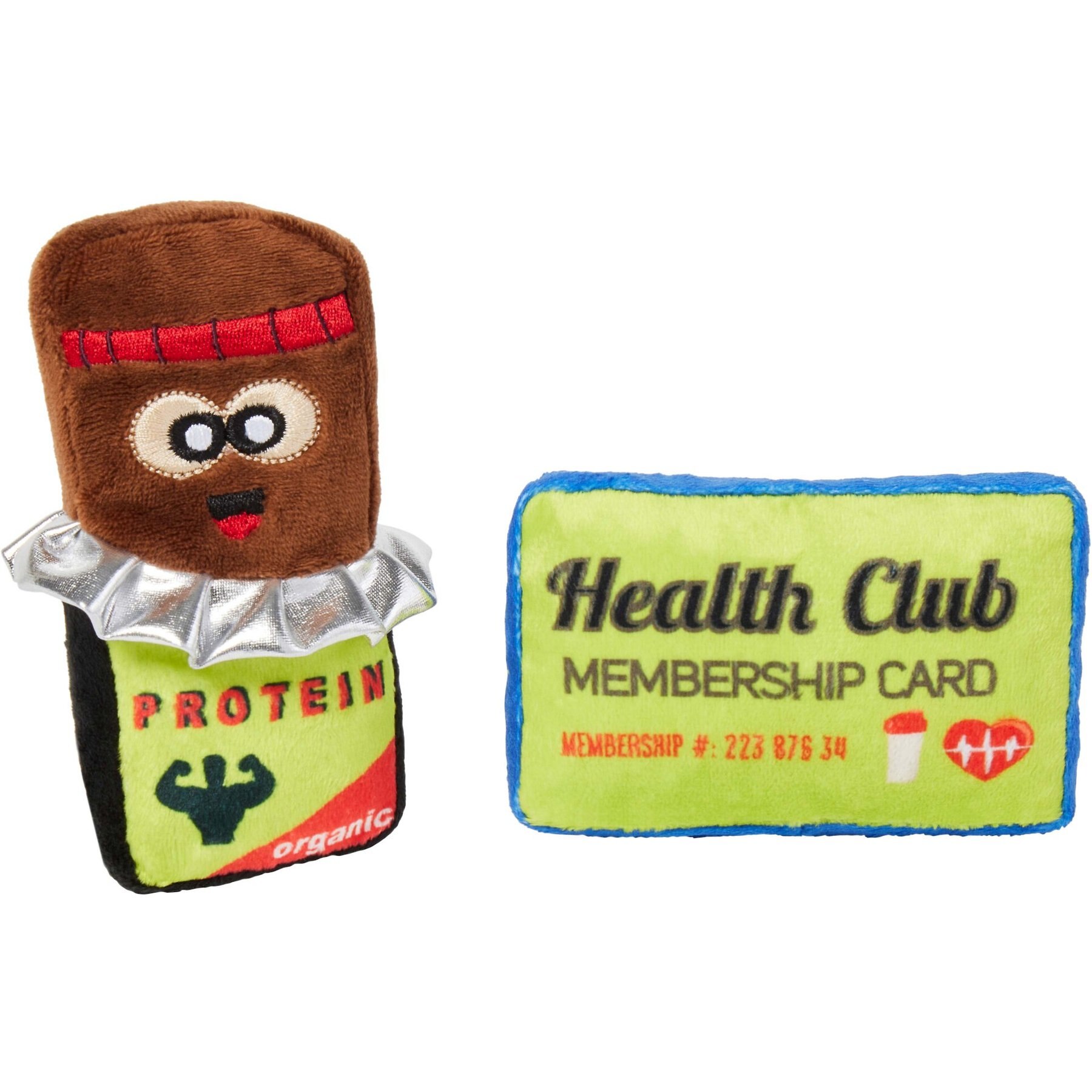 Discontinued FRISCO Protein Bar & Gym Membership Plush Cat Toy with