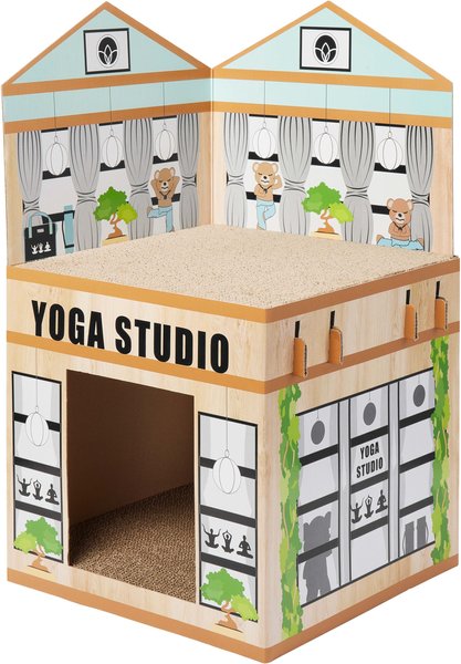 Frisco Yoga Studio Cardboard Cat House, 2-Story slide 1 of 5