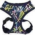 Puppia Botanical A Dog Harness, Navy, Medium