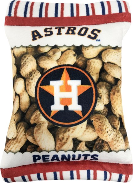 Pets First MLB Peanut Bag Dog Toy, Houston Astros slide 1 of 1