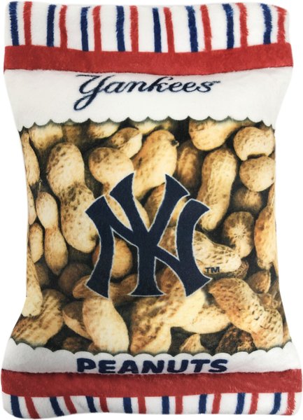 Pets First MLB Peanut Bag Dog Toy, New York Yankees slide 1 of 1
