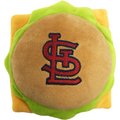 Pets First MLB Hamburger Dog Toy, St Louis Cardinals