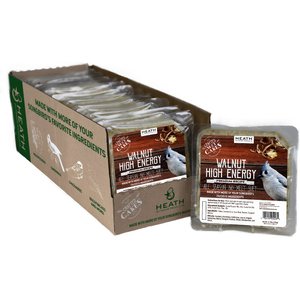 Heath Crafted Suet Cakes Walnut High Energy Wild Bird Food, 11.75-oz, case of 12